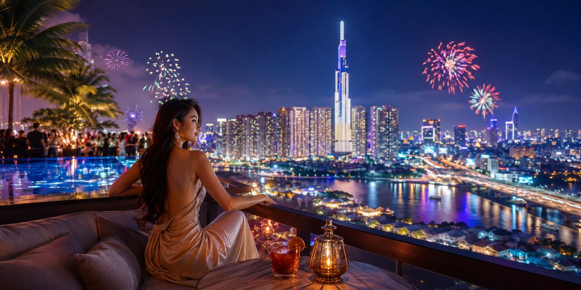 Không khí lễ hội casino sôi động tại TP. Hồ Chí Minh với ánh đèn rực rỡ và người chơi hứng khởi